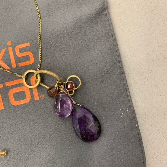 Alexis Bittar Necklace Purple Crystals - Picture 2 of 7